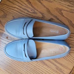 Blondo Waterproof Gray Blue Penny Loafer